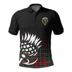 McKintosh Hunting Modern Tartan Crest Polo Shirt - Thistle Black Style