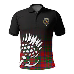 McKintosh Modern Tartan Crest Polo Shirt - Thistle Black Style