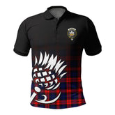 McLachlan Modern Tartan Crest Polo Shirt - Thistle Black Style