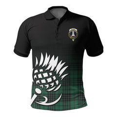 McLean Hunting Ancient Tartan Crest Polo Shirt - Thistle Black Style