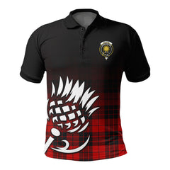 McLeod of Raasay Tartan Crest Polo Shirt - Thistle Black Style