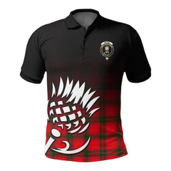 McNab Modern Tartan Crest Polo Shirt - Thistle Black Style