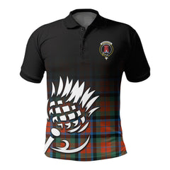 McNaughton Ancient Tartan Crest Polo Shirt - Thistle Black Style