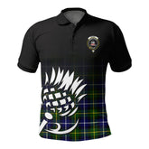 McNeil of Barra Modern Tartan Crest Polo Shirt - Thistle Black Style