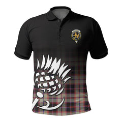 McPherson Hunting Ancient Tartan Crest Polo Shirt - Thistle Black Style