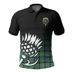 McThomas Ancient Tartan Crest Polo Shirt - Thistle Black Style