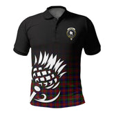 Tennant Tartan Crest Polo Shirt - Thistle Black Style
