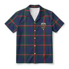Agnew Modern Tartan Crest Hawaiian Shirt