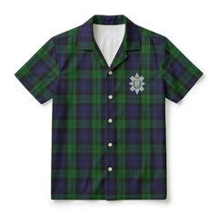Black Watch Tartan Crest Hawaiian Shirt