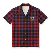Broun Modern Tartan Crest Hawaiian Shirt