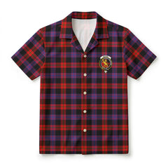 Brown Modern Tartan Crest Hawaiian Shirt