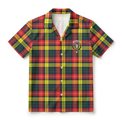 Buchanan Modern Tartan Crest Hawaiian Shirt
