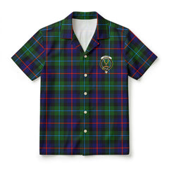 Calder Tartan Crest Hawaiian Shirt