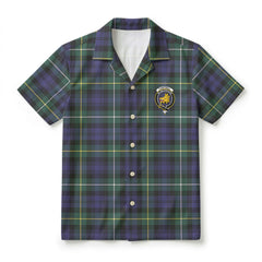 Campbell Argyll Modern Tartan Crest Hawaiian Shirt