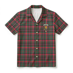Cumming Hunting Modern Tartan Crest Hawaiian Shirt