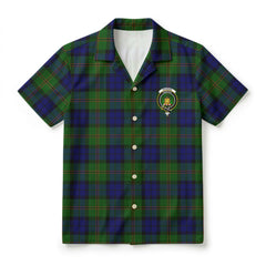 Dundas Modern Tartan Crest Hawaiian Shirt