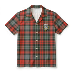 MacLachlan Weathered Tartan Crest Hawaiian Shirt