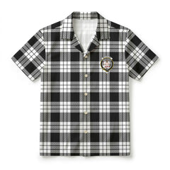 McFarlane Black - White Tartan Crest Hawaiian Shirt