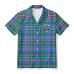 Pitcairn Hunting Tartan Crest Hawaiian Shirt