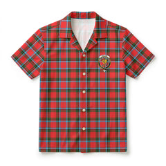 Sinclair Modern Tartan Crest Hawaiian Shirt