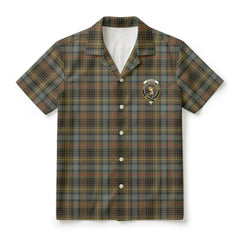 Stewart Hunting Weathered Tartan Crest Hawaiian Shirt
