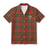 Stewart Royal Tartan Crest Hawaiian Shirt
