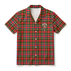 Stewart Royal Tartan Crest Hawaiian Shirt