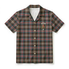 Sutherland Weathered Tartan Crest Hawaiian Shirt