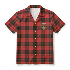 Wallace Weathered Tartan Crest Hawaiian Shirt