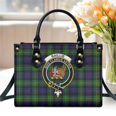 Baillie Tartan Crest Leather Handbag