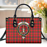 Bain Tartan Crest Leather Handbag