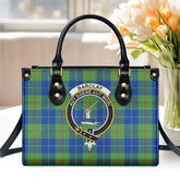Barclay Hunting Ancient Tartan Crest Leather Handbag
