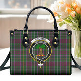 Crosbie Tartan Crest Leather Handbag