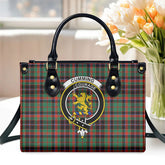 Cumming Hunting Ancient Tartan Crest Leather Handbag