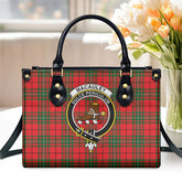 MacAuley Modern Tartan Crest Leather Handbag