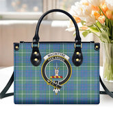 MacIntyre Hunting Ancient Tartan Crest Leather Handbag