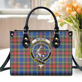 McBeth Modern Tartan Crest Leather Handbag