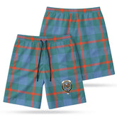 Agnew Ancient Tartan Crest Men's Beach Shorts