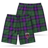Armstrong Modern Tartan Crest Men's Beach Shorts