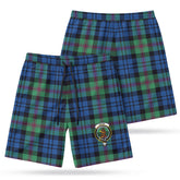 Baird Ancient Tartan Crest Men's Beach Shorts