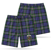 Baird Modern Tartan Crest Men's Beach Shorts