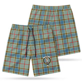 Balfour Blue Tartan Crest Men's Beach Shorts