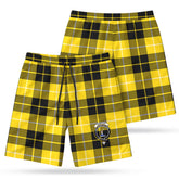 Barclay Dress Modern Tartan Crest Men's Beach Shorts
