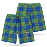 Barclay Hunting Ancient Tartan Crest Men's Beach Shorts
