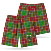 Baxter Modern Tartan Crest Men's Beach Shorts