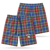 Beaton Modern Tartan Crest Men's Beach Shorts