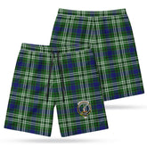 Blackadder Tartan Crest Men's Beach Shorts