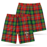 Boyd Modern Tartan Crest Men's Beach Shorts