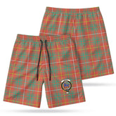 Bruce Ancient Tartan Crest Men's Beach Shorts
