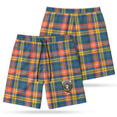 Buchanan Ancient Tartan Crest Men's Beach Shorts